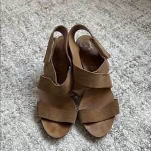 Pedro Garcia Brown Chunky Sandals with Velcro Straps